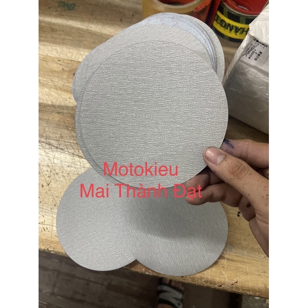 Nhám Vải Tròn Gắn Máy Chà Nhám Size 125mm ( đế 5inch ) Sử dụng được cho máy tam giác