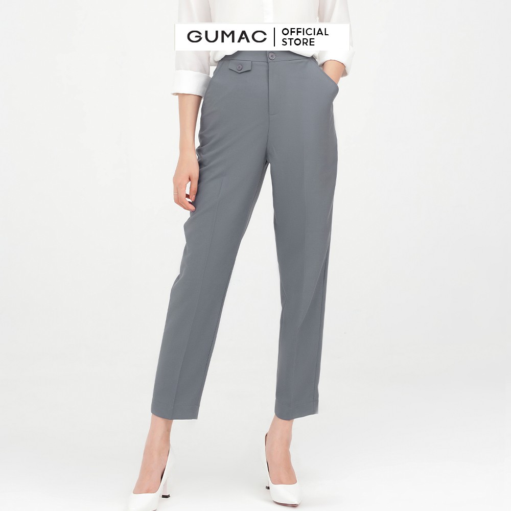 [Mã WABRGU72 giảm 10% tối đa 50k đơn 250k] Quần tây nữ phối nắp túi GUMAC thiết kế thanh lịch đủ màu đủ size QB520 | BigBuy360 - bigbuy360.vn