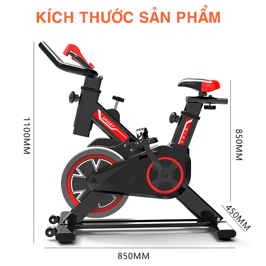 Xe đạp thể dục tại nhà, xe đạp JOBUR SPINBIKE GH - 600, hoạt động êm ái, hệ thống giảm sóc vượt trội