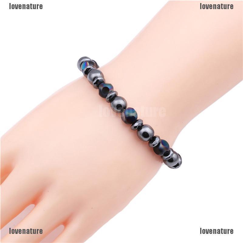 Vòng tay giảm béo bằng hạt đá Hematite từ tính