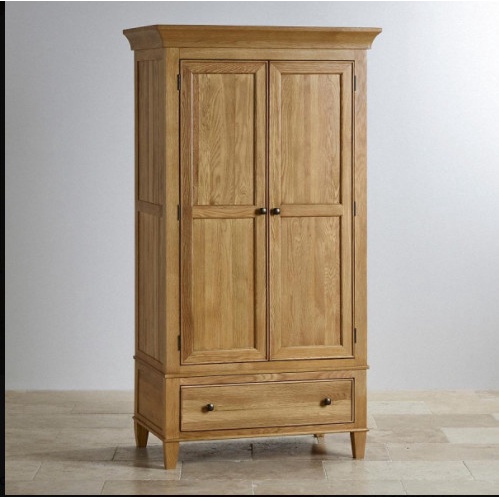 Tủ quần áo Juno Sofa 2 cánh 1 ngăn kéo gỗ sồi 1m