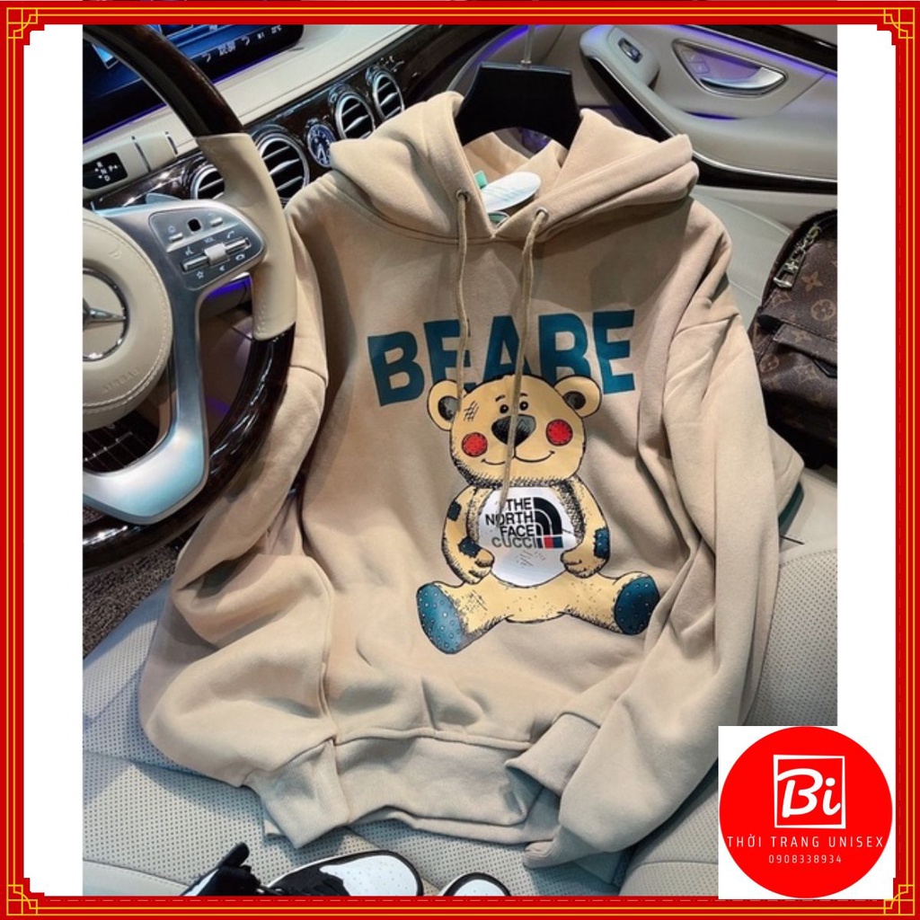 AK28_Áo Hoodie BEARE_ Tay Cánh Dơi Phồng Phom Rộng_Chất Nỉ Bông Ngoại Nhập Không Xù Lông_Hàng May 2 Lớp Nón Siêu Kute