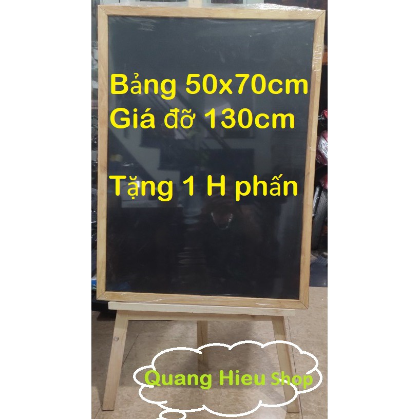 Bảng menu 2 mặt 50 x 70 kèm giá đỡ bảng + phấn màu