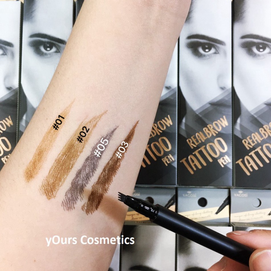 [Đại Lý Chính Thức] Chì Kẻ Mày Phẩy Sợi Vacosi Màu Nâu Xám Real Brow Tattoo Pen VM14 - Bút Kẻ Mày Phẩy Sợi Vacosi J83