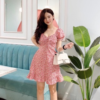 Đầm hoa nhí dáng xoè 2 màu
