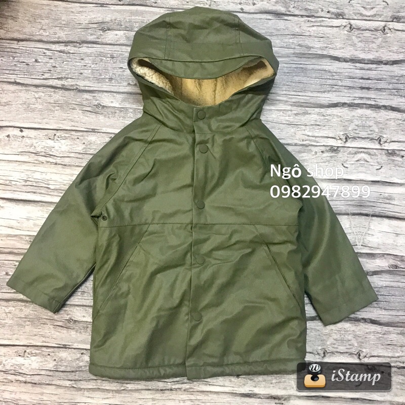 Áo Raincoat Lót Lông Cừu Cho Bé Trai