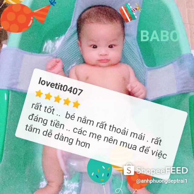 Lưới Tắm Cho Bé Sơ Sinh, Đỡ Lưng êm ái Chống Trượt An Toàn gấp Gọn Nhẹ, Dễ Dàng Điều Chỉnh Kích Thước Gắn các loại Chậu