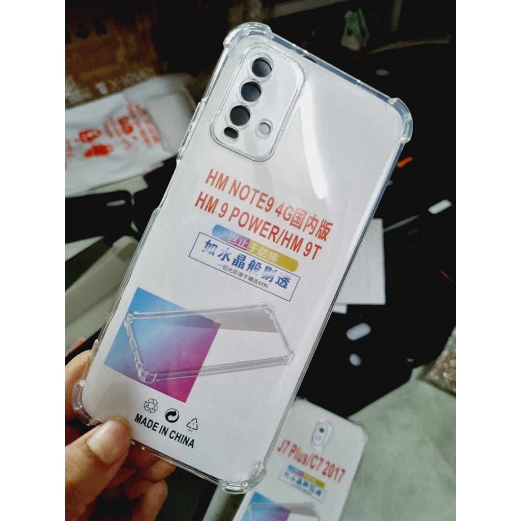 Xiaomi Redmi 9T Ốp lưng điện thoại trong suốt chống sốc 4 góc chất liệu silicon bền dẻo