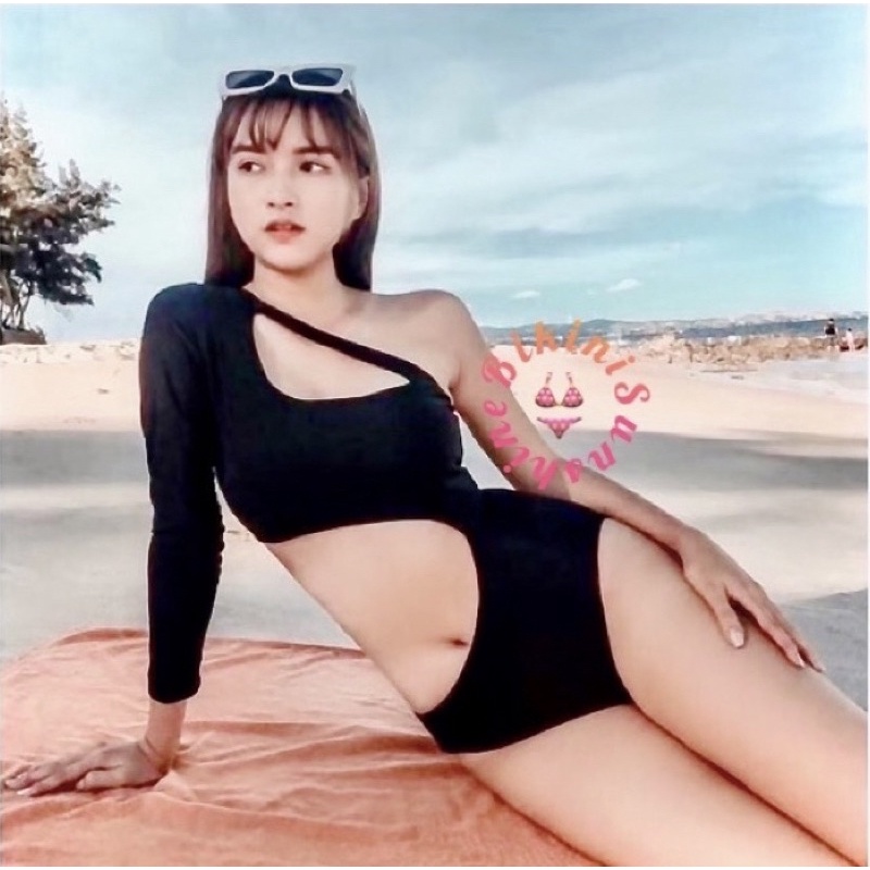 Bikini đồ bơi nữ đi biển 1 mảnh khoét eo một bên tay cách điệu BIKINI SUNSHINE MS-P05