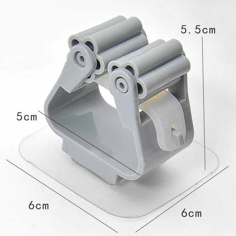 Móc treo tường kẹp giữ cây lau, đồ dùng chiu lực 6kg ( 6 cái)