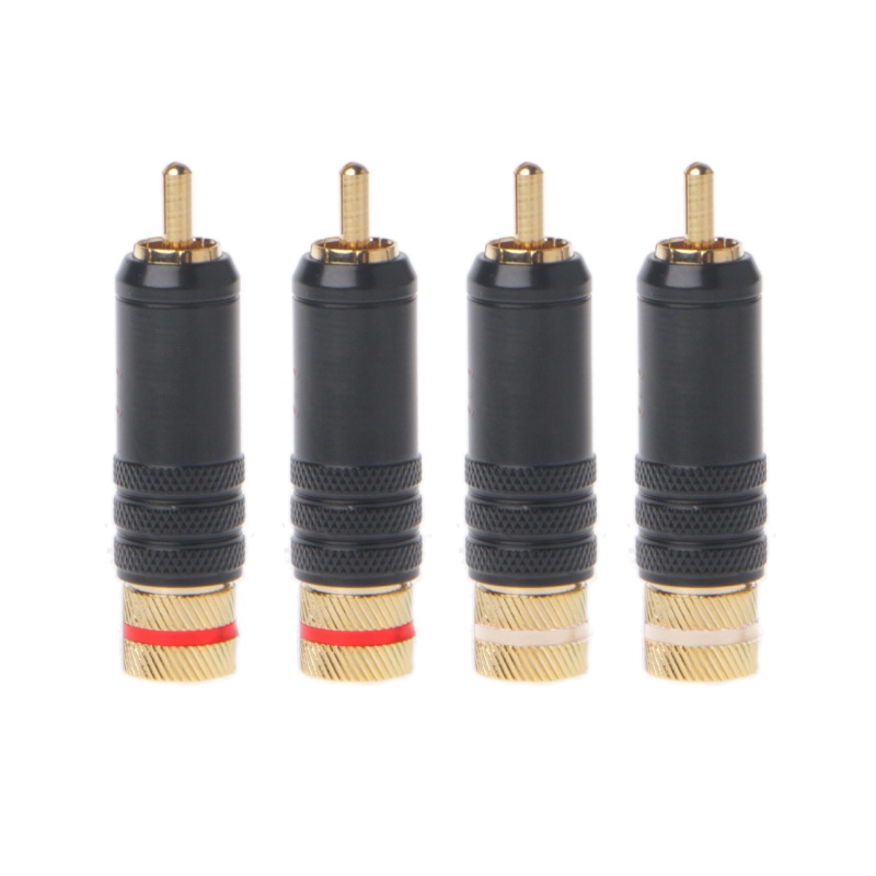 Set 4 Phích Cắm RCA Mạ Vàng WBT-0144