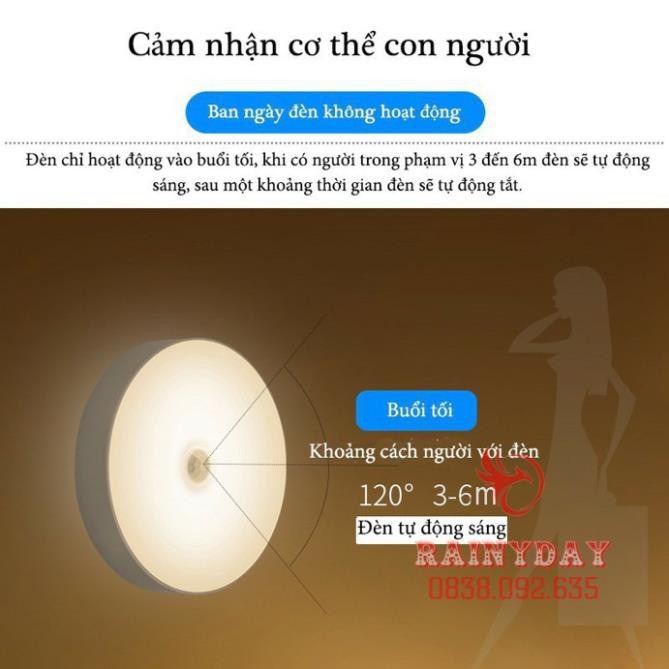 Đèn led cảm ứng biến chuyển động gắn dán tường tủ quần áo cầu thang thông minh tự động phát sáng