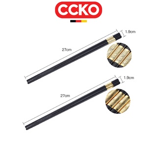 Bộ 10 đôi đũa nhựa mạ vàng cao cấp ccko