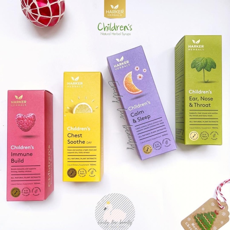 Siro Harker Ears Nose Throat xanh lá cho bé 150ml