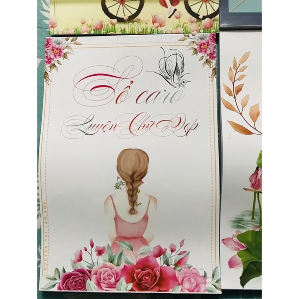 Sổ Caro luyện chữ đẹp- giấy siêu dày, hình siêu đẹp