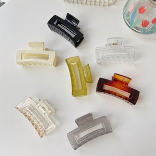 Mua 10 tăng 1 - Siêu rẻ Hàng loại 1 Cặp tóc Kẹp tóc càng cua trong suốt bản chữ nhật HOT TREND