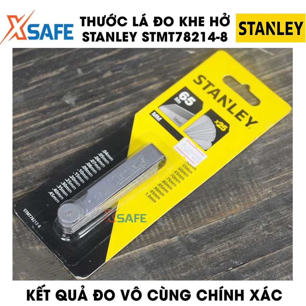 Thước lá đo khe hở STANLEY STMT78214-8 thép carbon Thước lá Stanley kiểu dáng gọn nhẹ, kết quả đo chính xác - Chính hãng