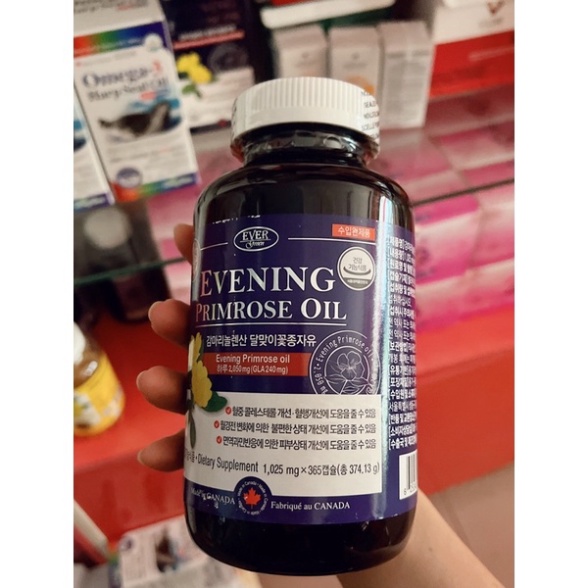 Viên Uống Tinh Dầu Hoa Anh Thảo Tím Evening Primrose Oil 365 Viên Hàn Quốc