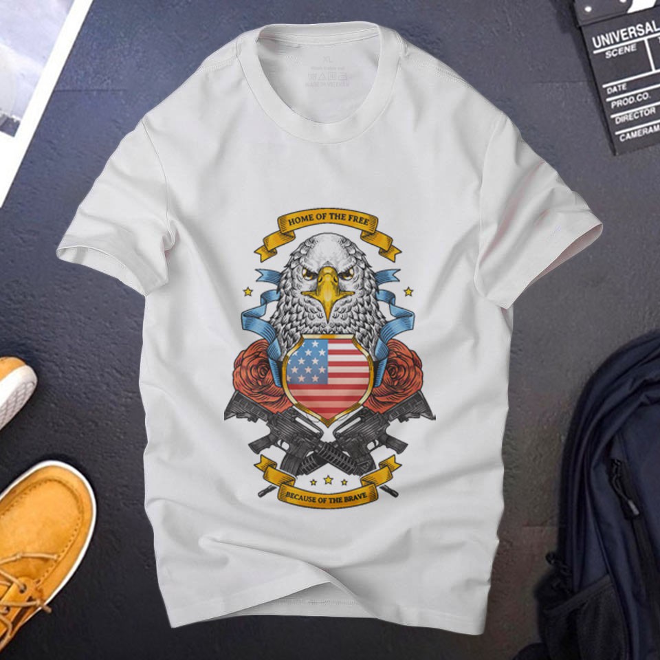 Áo thun nam american eagle A2 cá tính , vải cotton 4 chiều mềm mịn thoáng mát khô thoáng nhanh | ursport