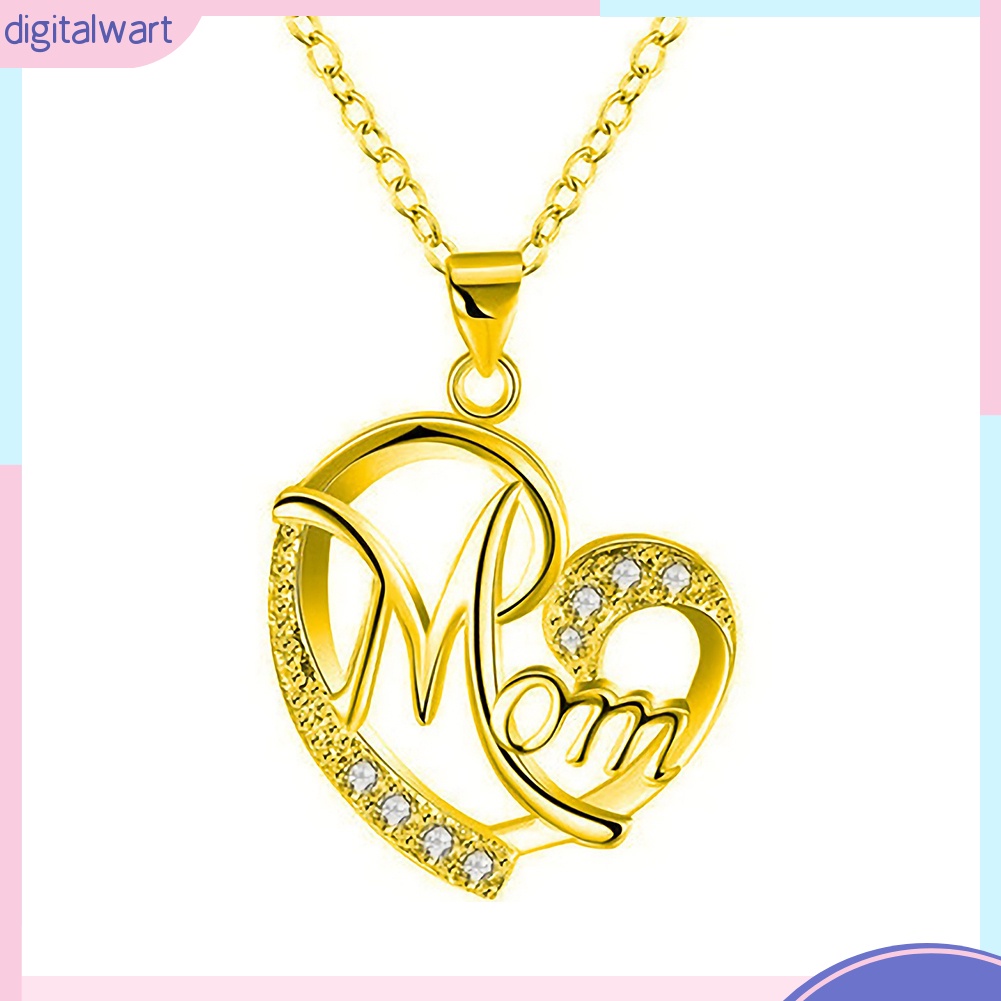 Dây Chuyền Mặt Chữ Mom Đính Đá Thời Trang Dành Cho Nữ