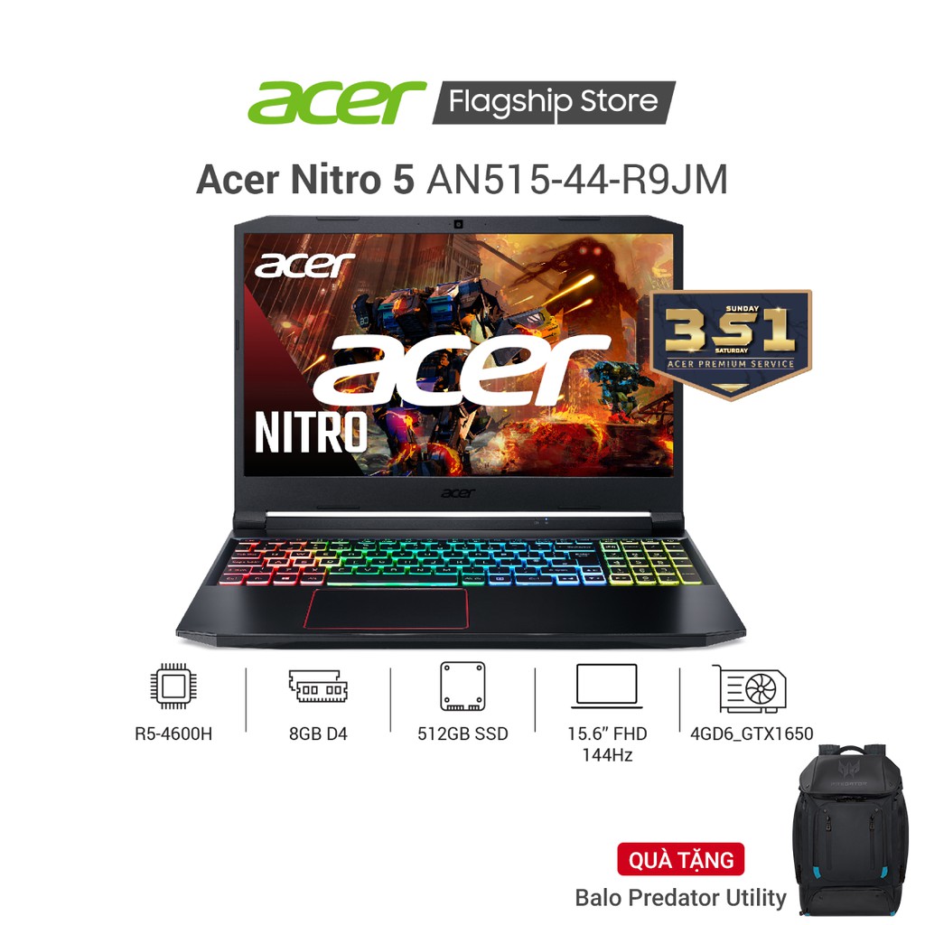 Laptop Acer Nitro 5 AN515-44-R9JM R5-4600H 8GB 512GB GTX1650 15.6'' W10