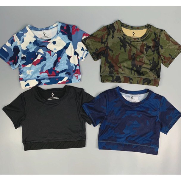 CROPTOP CỘC TAY TRƠN LÍNH BASIC