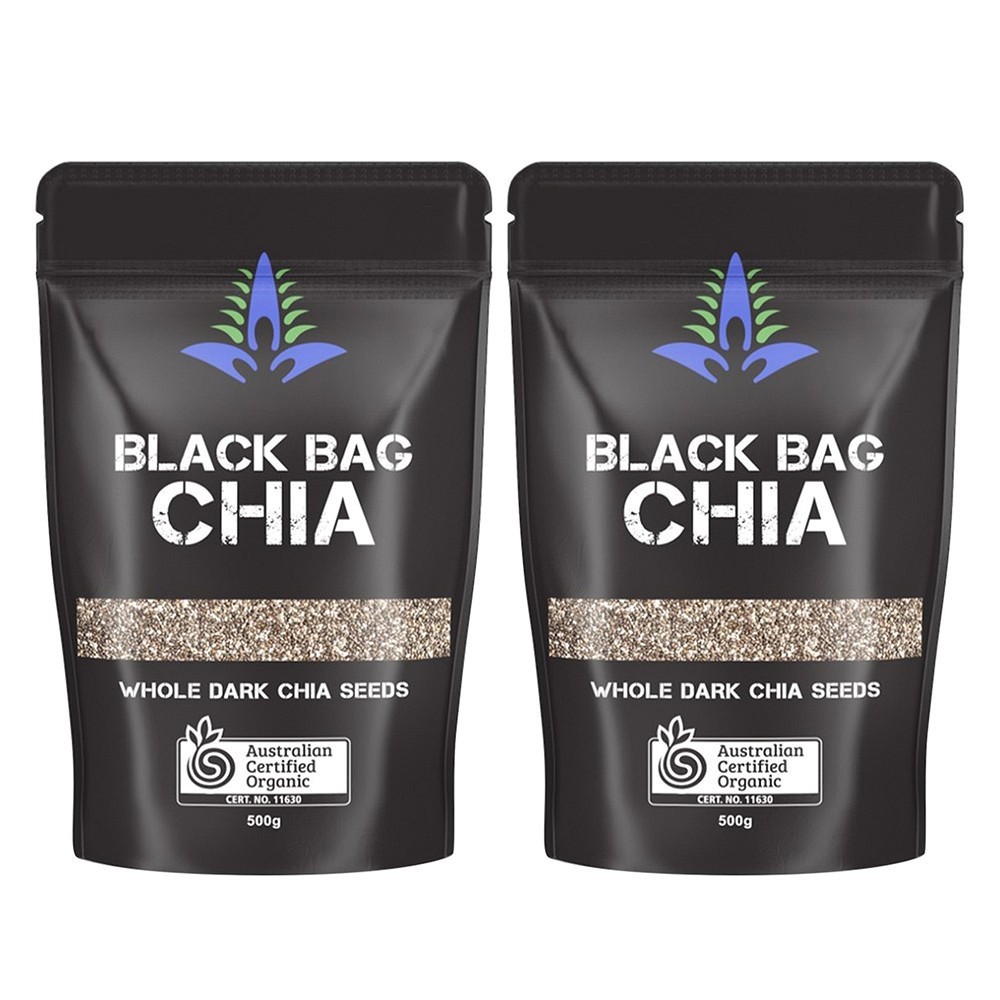 COMBO 2 BỊCH Hạt Chia đen Black Bag Úc Loại 1- túi 500g