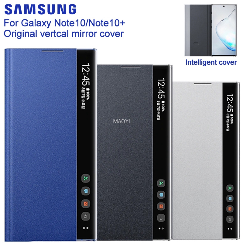 Ốp điện thoại nắp lật tráng gương cho Samsung Galaxy Note10 Note10PLUS Note X Note10 Note 10 PLUS NoteX