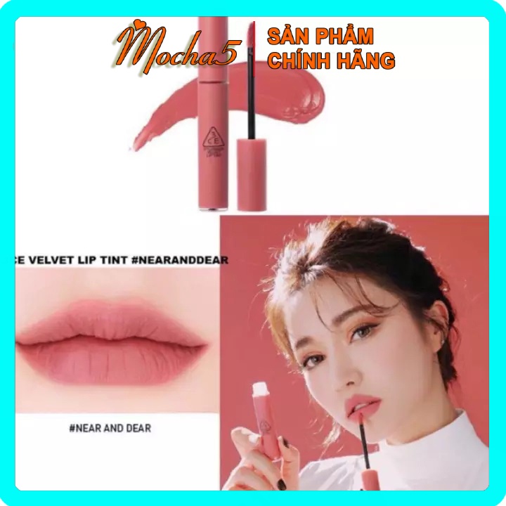 Sỉ son kem 3CE Velvet Lip Tint lì môi, không khô môi NEAR AND DEAR màu hồng đất