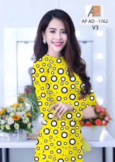 Vải áo dài chấm bi