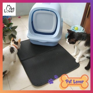 Thảm hứng cát mèo, thảm cát mèo hình vuông, thẩm lót khay vệ sinh cho mèo, chống văng cát, thảm dày dặn và bền - Petlove