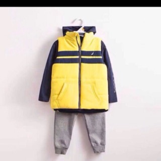 Bộ bé trai 3 món nautica vàng chanh