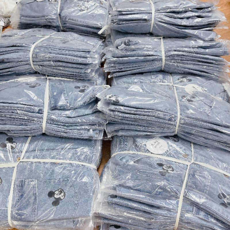 Áo sơ mi bò demi micky