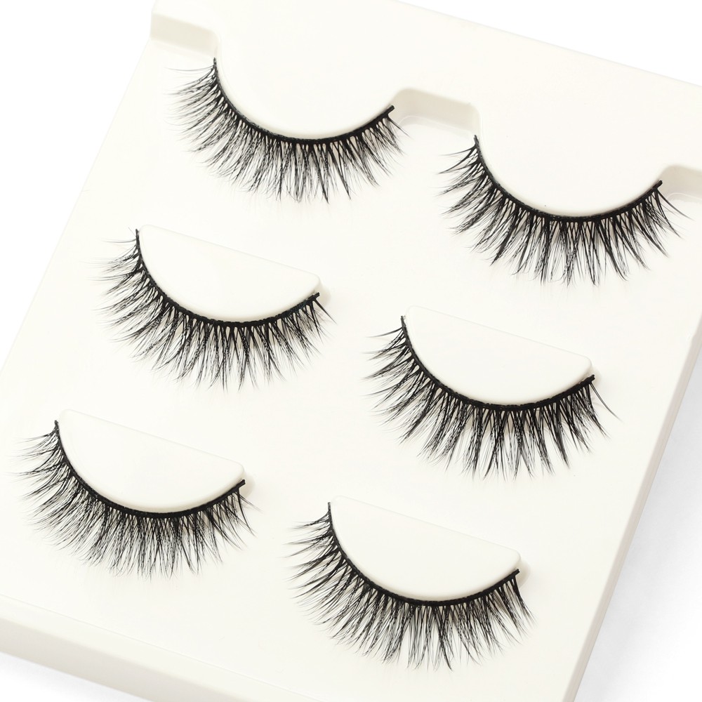 MAGEFY Bộ 3 Cặp 3D Lông Mi Giả/Lông mi tổng hợp 3D 3PCS 3 Fashion Eyelashes lông mi mềm sợi tơi, có độ cong sẵn kiểu dáng 3D có thể tái sử dụn