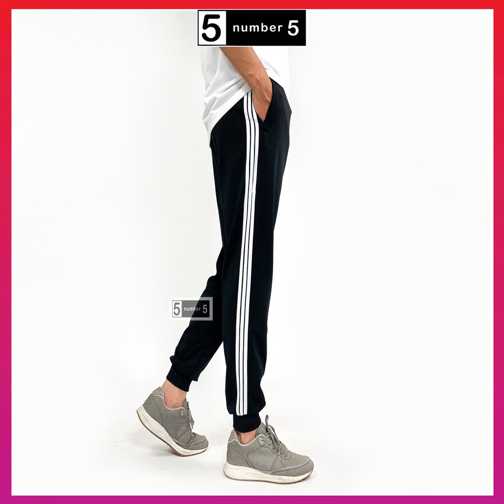 Quần Thể Thao Nam Nỉ Dày Dặn 3 Sọc NUMBER5 Quần Jogger 3 Lines Nam Thu Đông Co Giãn Ống Suông ,Ống Bo [Q3S] | BigBuy360 - bigbuy360.vn