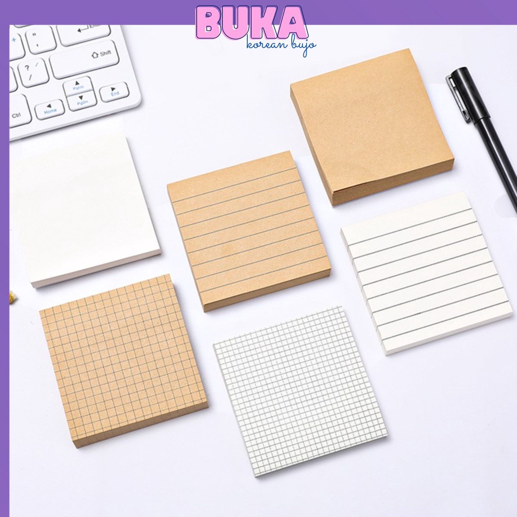 Tập 80 giấy note giấy nhớ basic KRAFT DecorMe