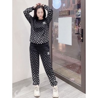 Bộ Nỉ MLB nam nữ monogram thời trang