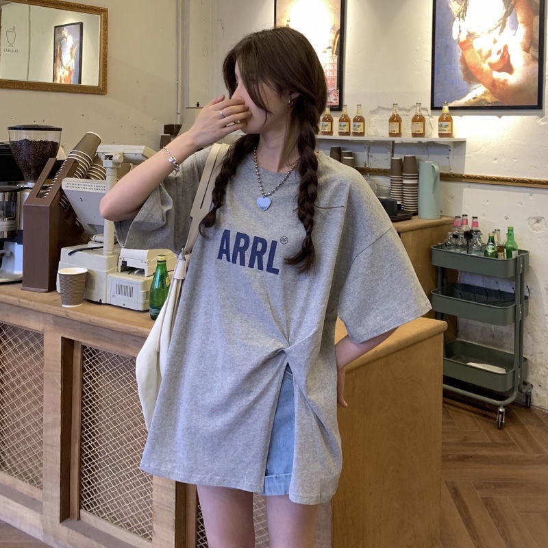 Áo Thun Tay Lỡ Dáng Rộng Xẻ Tà JL-TX-254