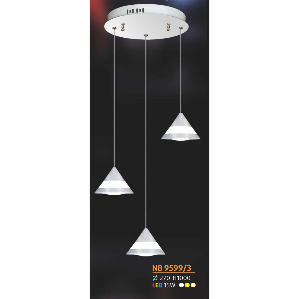 Đèn thả trần -treo tường trang trí kiểu hiện đại VKT-NB-9599/3 ( Tặng kèm bóng đèn chuyên dụng )