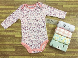 Bodysuit cho bé tay dài Carter Combo 5 cái bodysuit