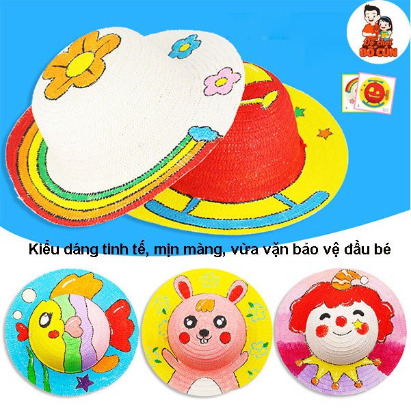 Mũ tô màu thủ công sáng tạo cho bé