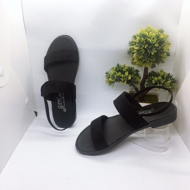 GIÀY SANDAL ĐẾ BỆT 2 PHÂN QUAI NGANG