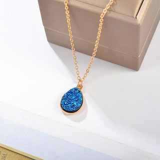 Water Drop Pendant With Crystal Stone