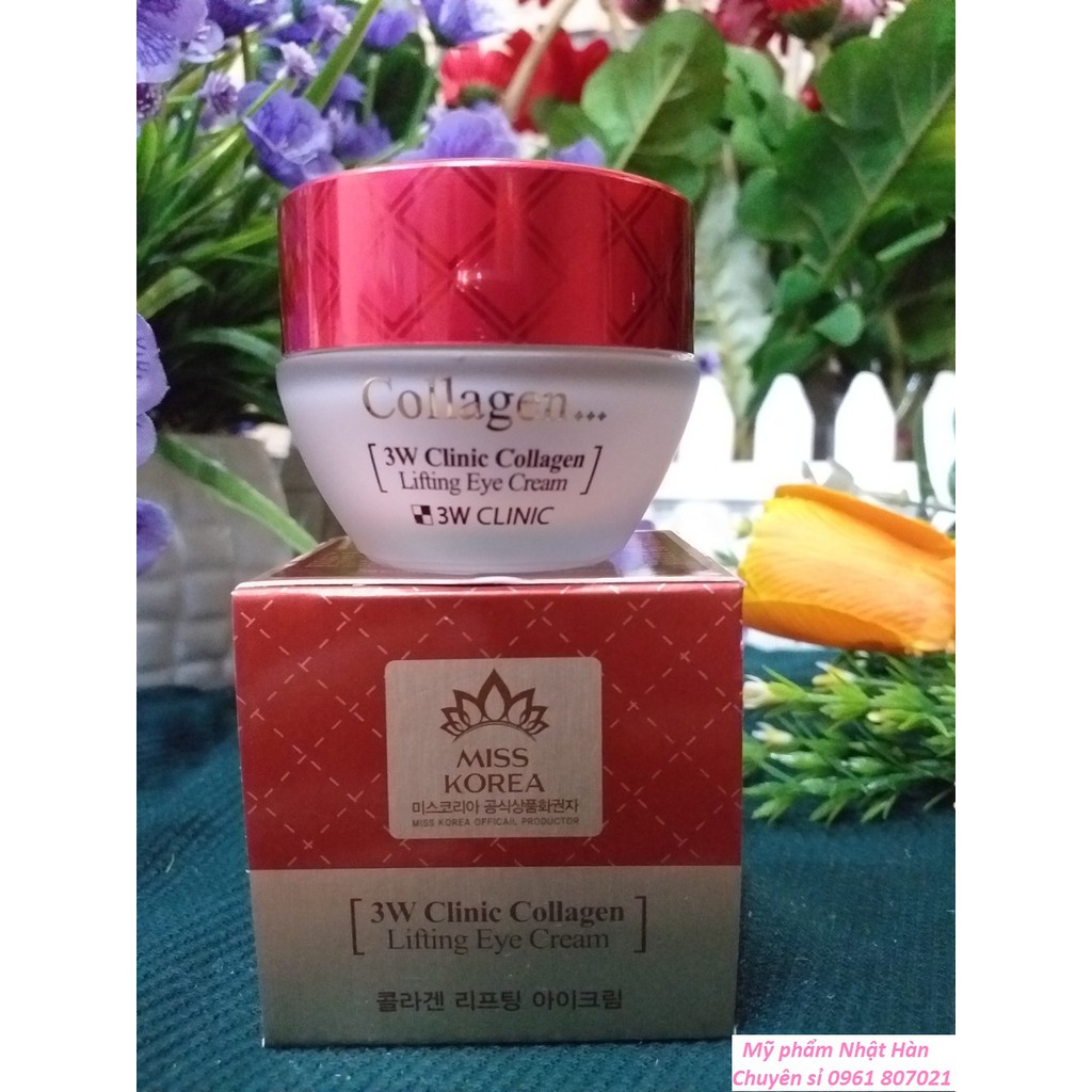 [XẢ KHO]Kem mắt trắng/đỏ 3W Clinic dưỡng trắng chống thâm quầng Collagen 35ml | BigBuy360 - bigbuy360.vn