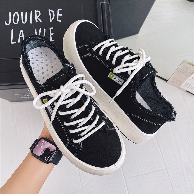 Giày Thể Thao Canvas Cổ Thấp Thời Trang Thu Đông Dễ Phối Đồ Cho Nam Size 39-44