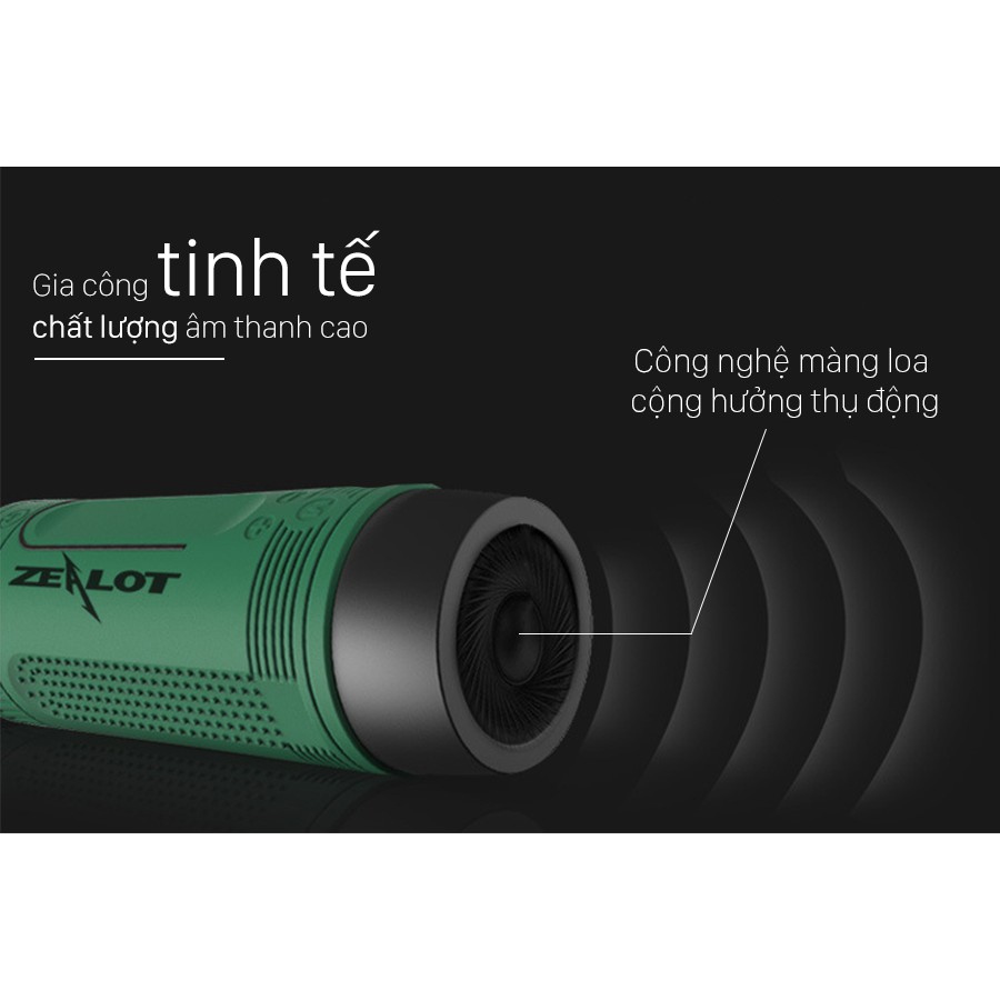 Loa Bluetooth Zealot S1 Kiêm Đèn Pin Siêu Sáng và Sạc Dự Phòng 4000mah - BH 6 tháng