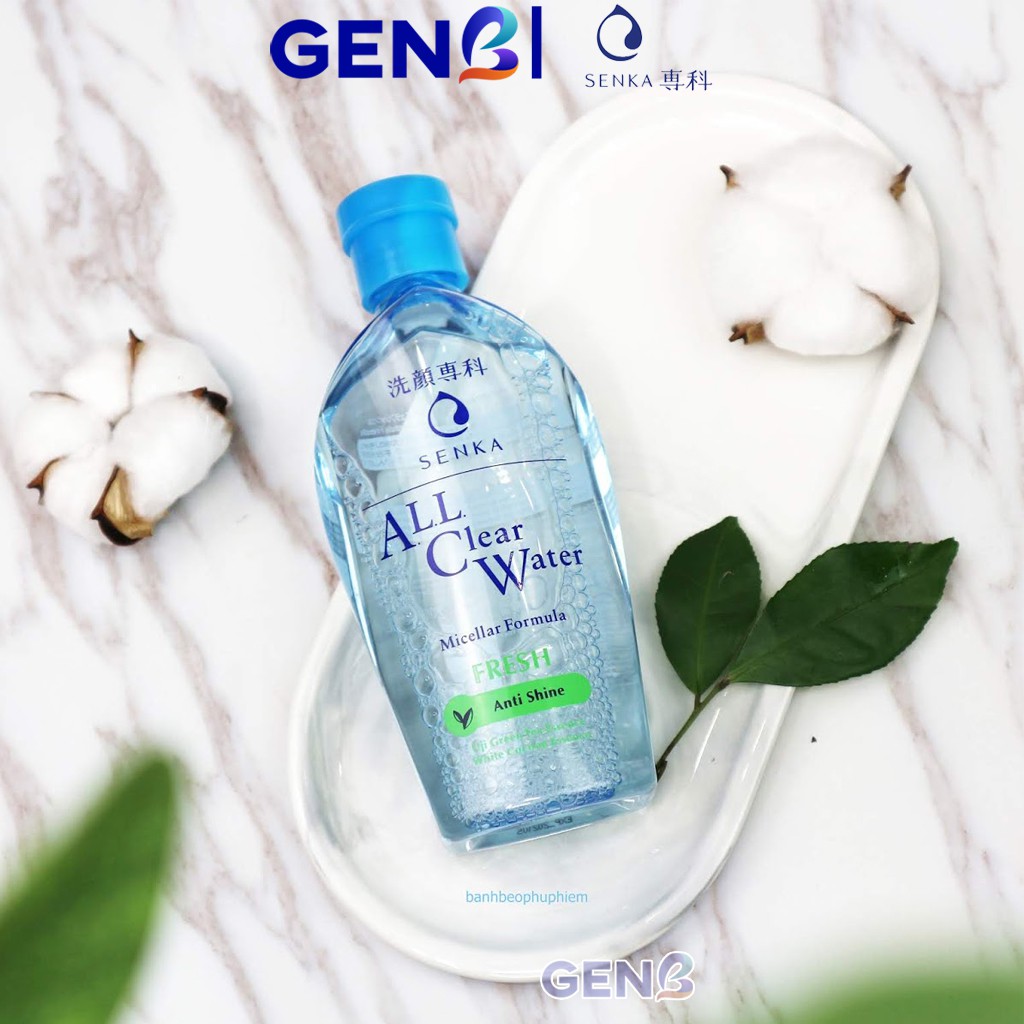 [HÀNG NHẬT] Nước Tẩy Trang SENKA 230ML Cho Da Dầu Mụn Micellar ALL CLEAR WATER FRESH Tẩy Trang Điểm - Mỹ phẩm GENB