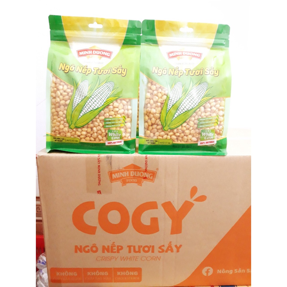 Thùng 24 Gói x 450g Ngô Nếp Tươi Sấy Minh Dương