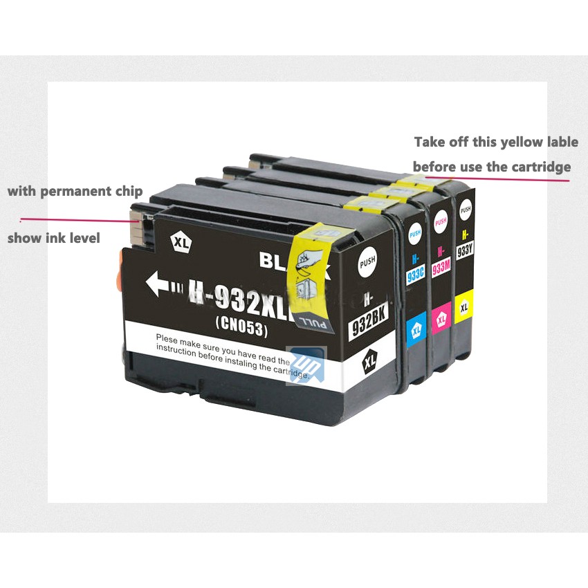 Hộp Đựng Mực In 4 Màu Cho Hp932 932 Xl 933 Xl Hp Pro 6100 6600 6700 7100 7110 7610 7612 7510 7512