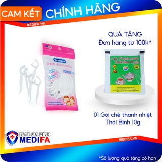Tăm chỉ nha khoa 2 trong 1 (Tăm + Chỉ nha khoa) nhật bản 50c, miệng túi có dán síp tiện dụng